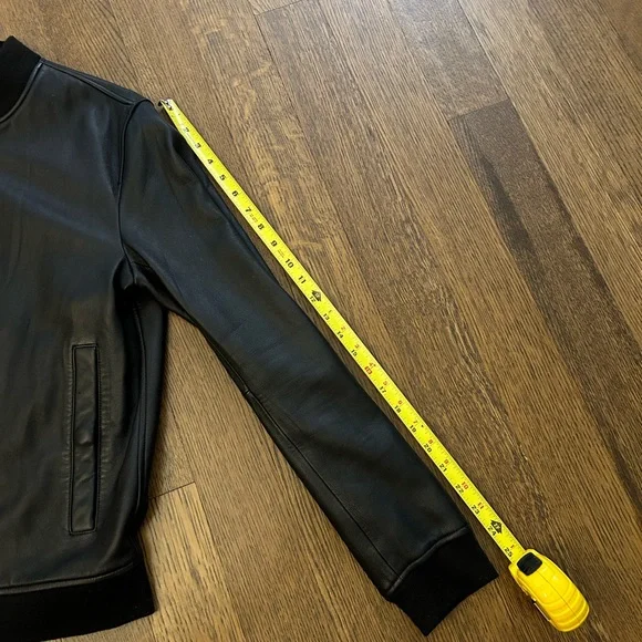 Theory Leather BomberJacket, Men’s Small - Picture 6 of 7